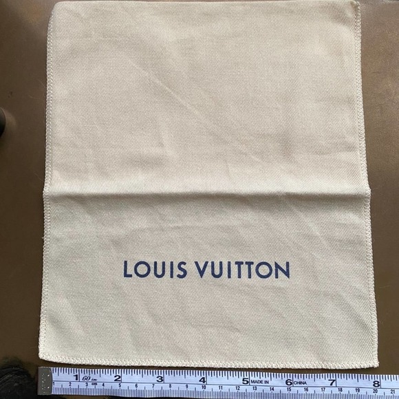 LOUIS VUITTON Authentic Logo Signature Wallet Clutch Purse Dust Sleeper Bag 8" - Picture 5 of 5